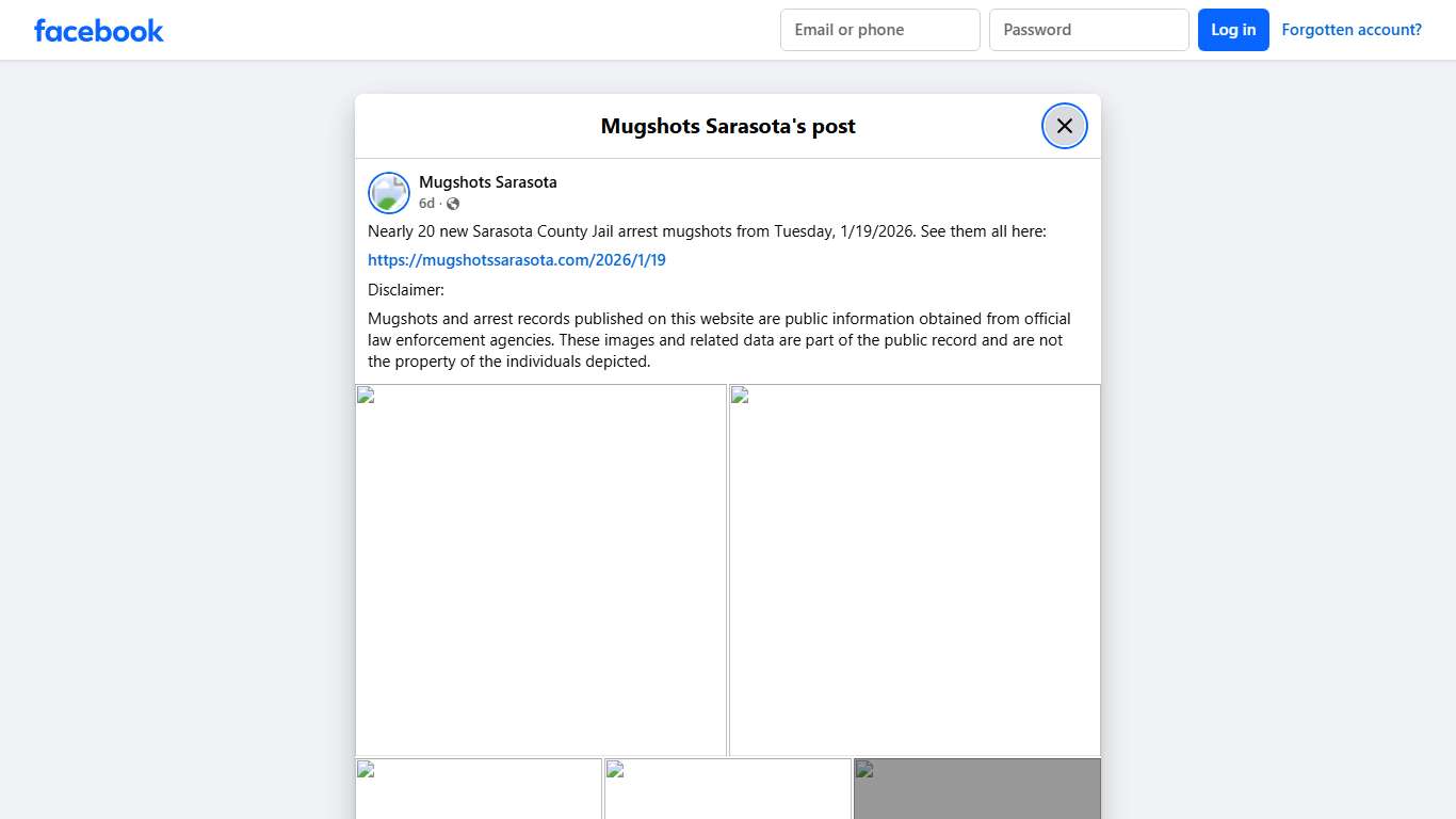 Nearly 20 new Sarasota County Jail... - Mugshots Sarasota Facebook